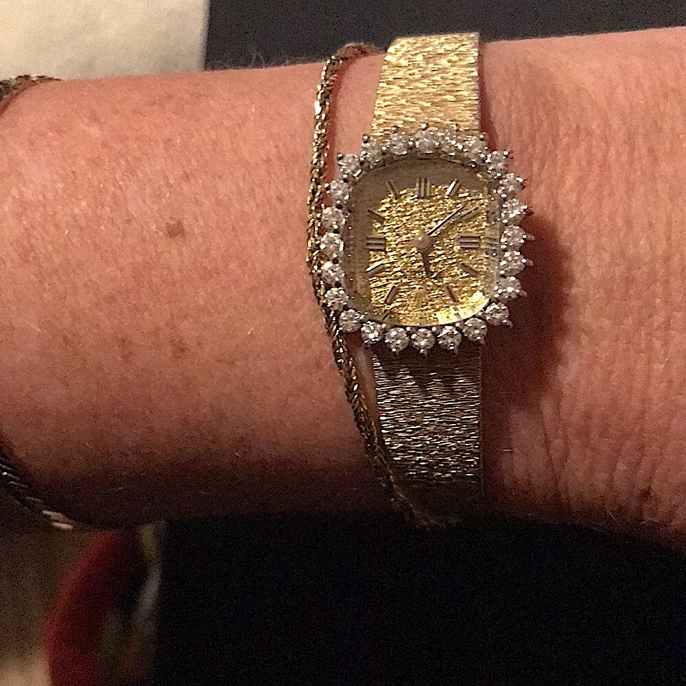 💘💝ROLEX💝💘 Authentic Vintage 80’s Cocktail Watch 14K Gold w/24 Diamond Bezel